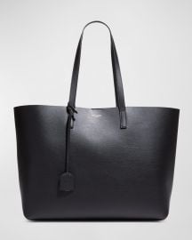 Saint Laurent Shopping Bag East-West Tote in Smooth Leather at Neiman Marcus